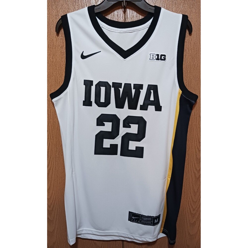 Caitlin Clark (Nike)-(Iowa)-(Hawkeyes)-(White)-(Jersey)-(New Cond.)-(Size-M)-$64